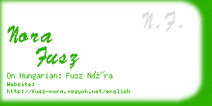 nora fusz business card